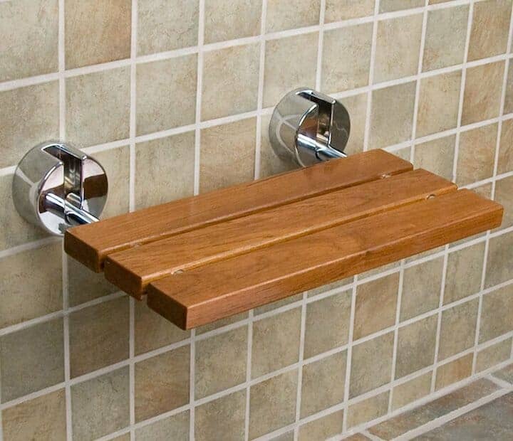 Teak Fold Down Shower Seat